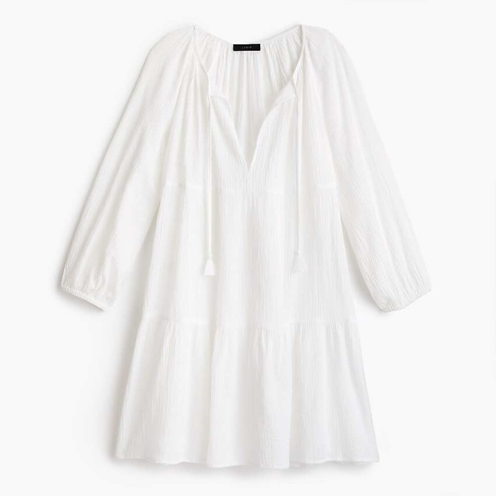 White Tiered Beach Tunic